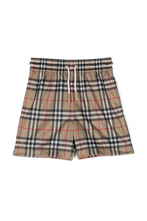 beige polyester shorts BURBERRY KIDS | 8078638A7028